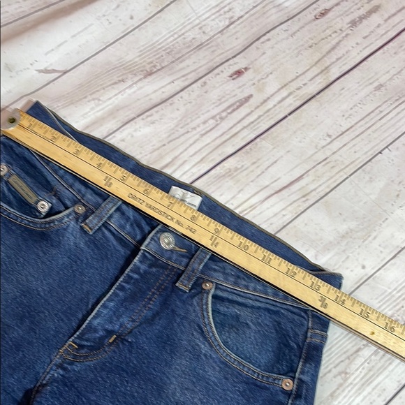 VTG Sz 3 Calvin Klein Dark Blue Boot Cut Mid Rise Denim Jeans Women’s Vintage - Picture 7 of 16